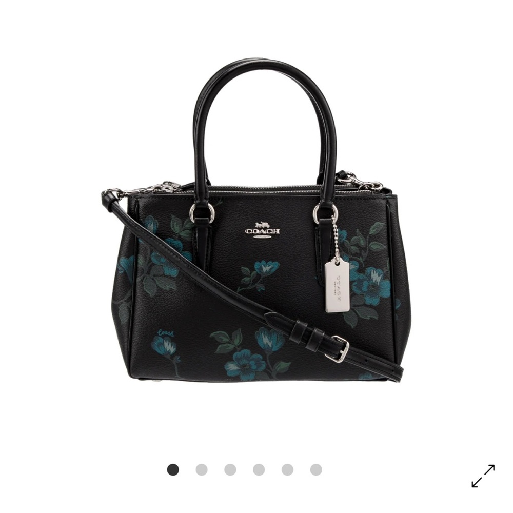 Coach Black and Blue Floral Crossbody